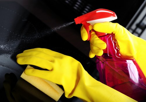 Cleaner managing manual handling with safe posture and care