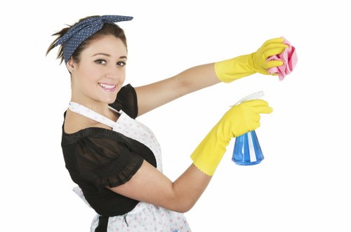 Local cleaning service maintaining a shared corridor and lift area