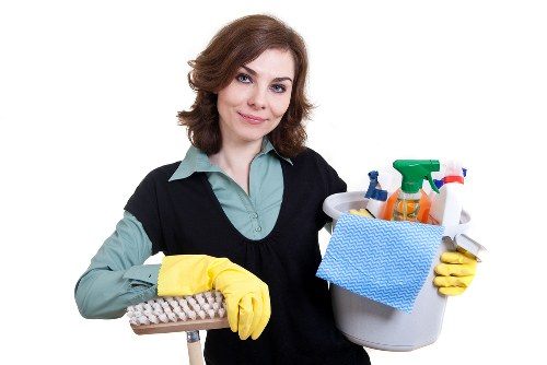 Local cleaners working in a Colliers Wood rental property living room